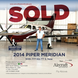 2014 PIPER MERIDIAN M500 With 777 Hrs TT