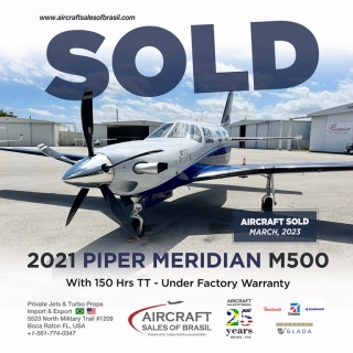 2021 PIPER M500 SOLD With 150 Hrs TT