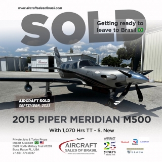 2015 PIPER M500 SOLD With 1,070 Hrs TT